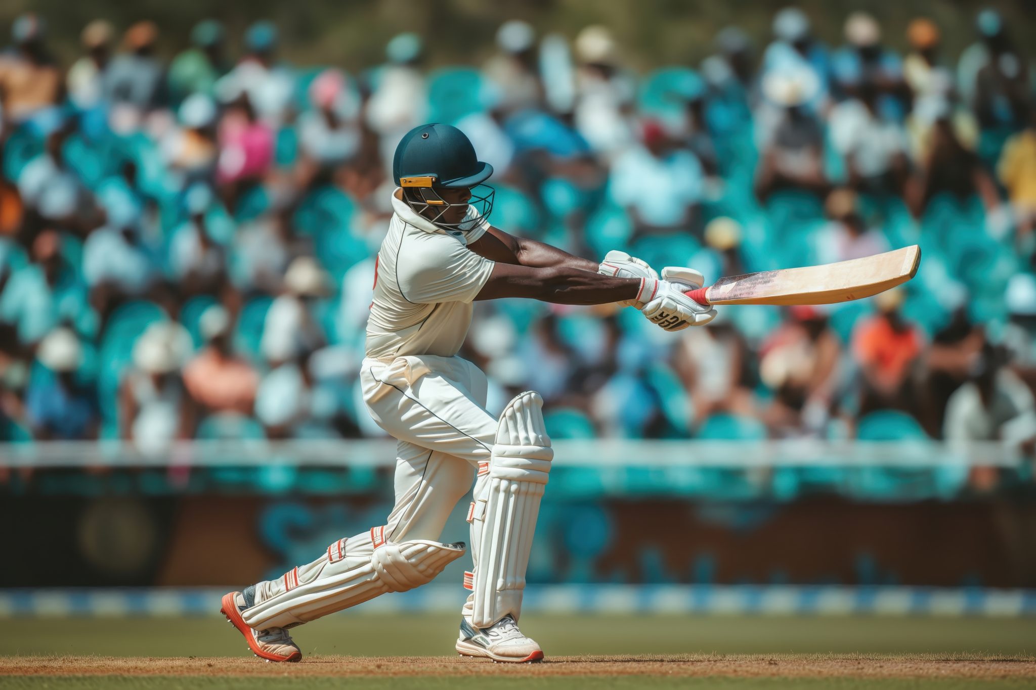 Cricket player batting